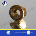 DIN6923 Flange Nut with Yellow Zinc